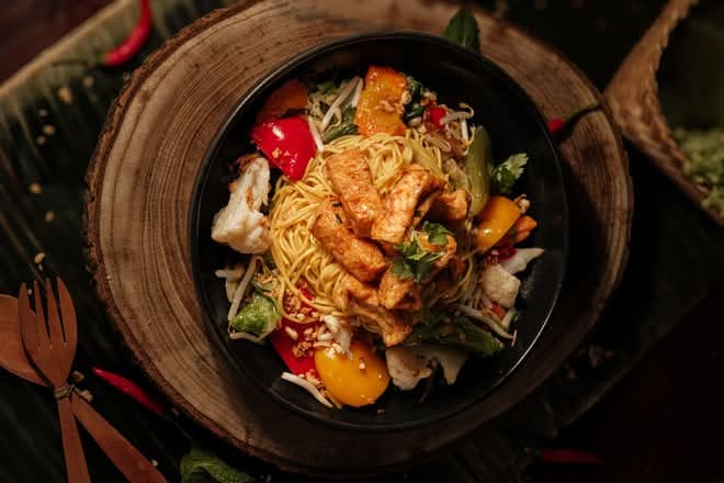 Nouilles sautées aux légumes