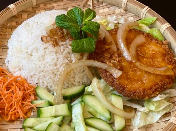Riz et poulet croustillant
