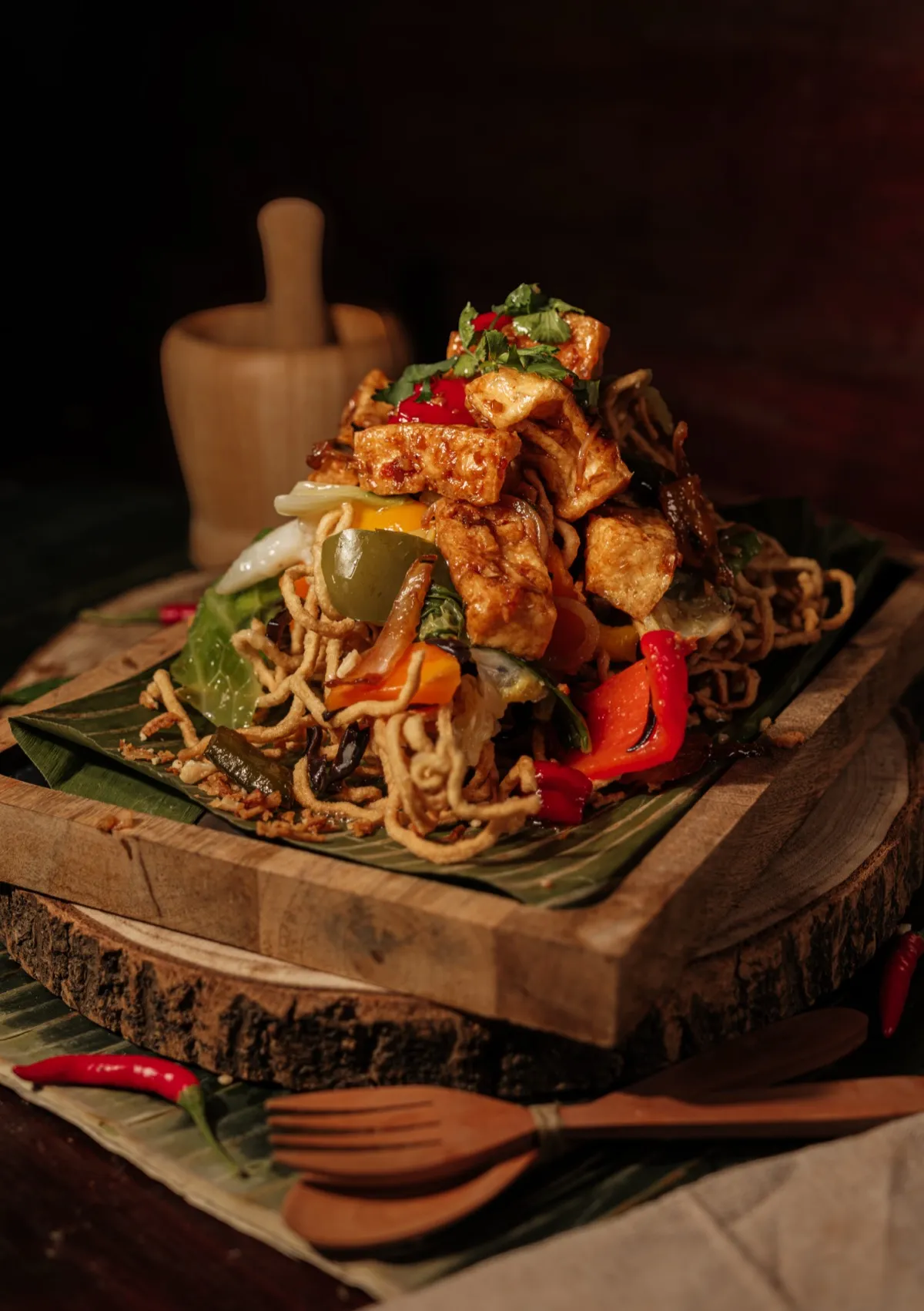 Nouilles Croustillantes au Tofu