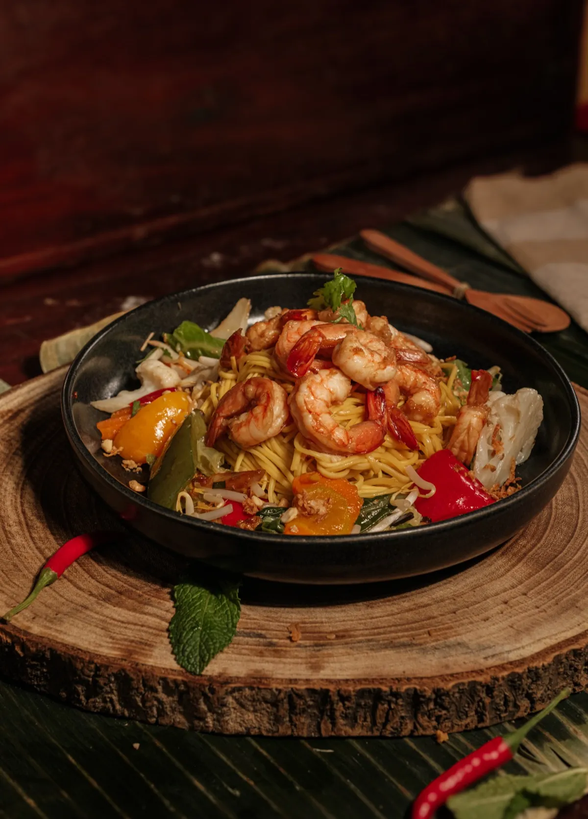Nouilles Sautées aux Crevettes